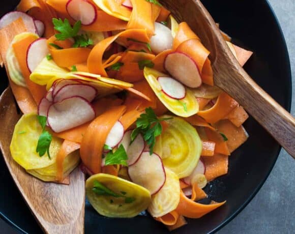 Beet and Carrot Salad in Bowl