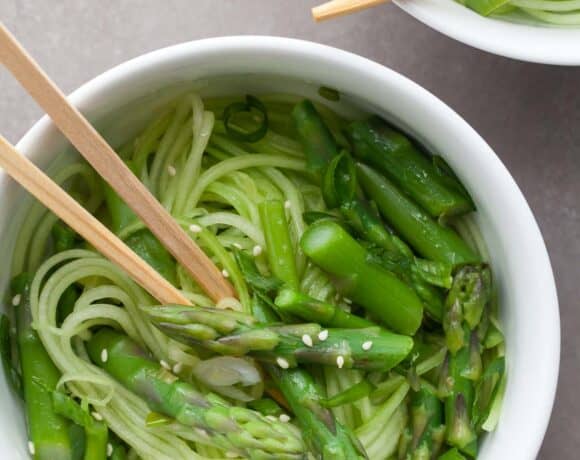 Cucumber Noodles with Sesame Sauce