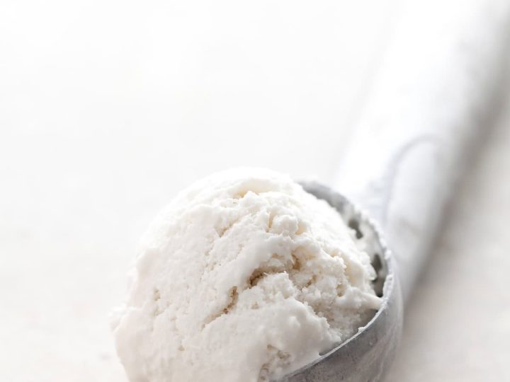 Scooped Coconut Sorbet Close-Up