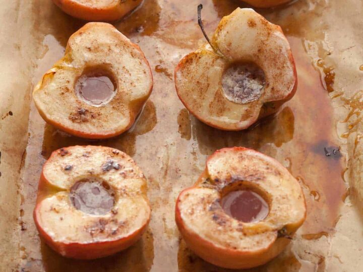 Roasted Apples with Maple and Cinnamon on Sheet Pan